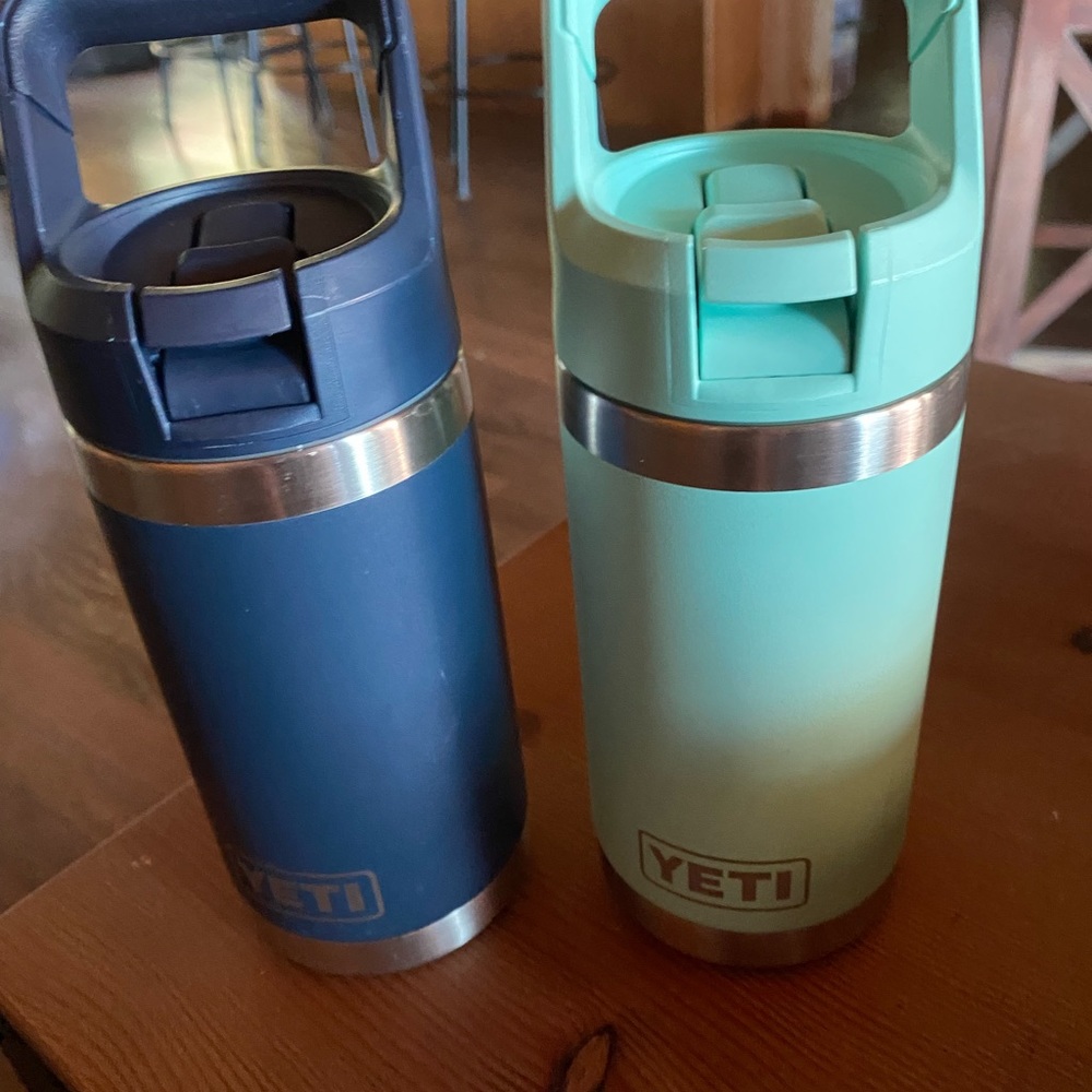 Yeti cups: seafoam and blue:used twice: copy:item sold